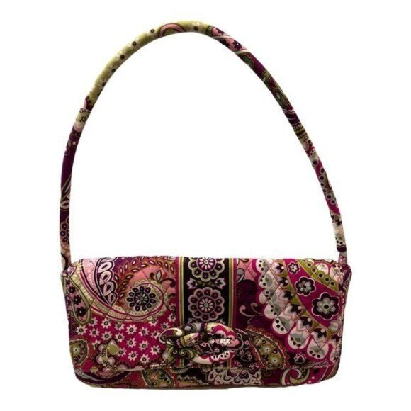 Vera Bradley "Knot Just a Clutch" Purse in Very Berry Paisley - Picture 1 of 5